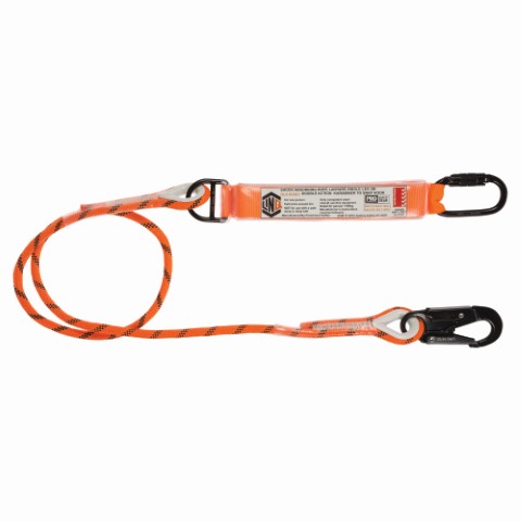 LINQ ROPE LANYARD SNG LEG 1 X D.A LARABINER 1 X SNAP HOOK